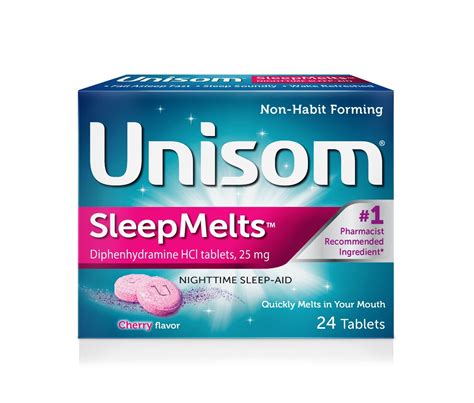 5 Pack Unisom QuickMelts NightTime Sleep Aid SleepMelts Insomnia Cherry ...