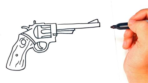 Revolver Gun Drawing