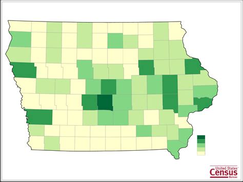 Iowa County Population Map Free Download