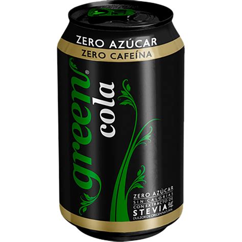 Comprar refresco de cola ZERO Azúcar ZERO CAFEÍNA lata 33 cl · GREEN ...