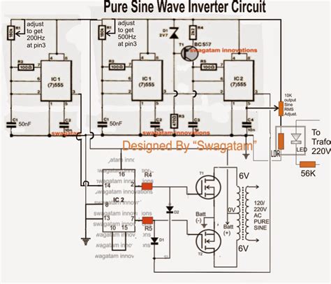 Pure Sine Wave Inverter Circuit