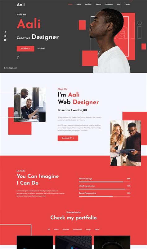 Personal Portfolio HTML Template | Personal portfolio, Portfolio ...