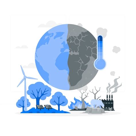 Free Vector | Climate change concept illustration