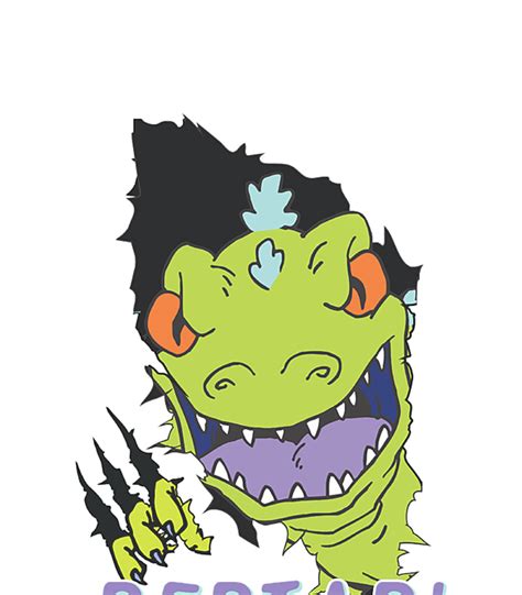 Rugrats Reptar Claws Tearing Through Sticker by Harlaj Scarl - Pixels