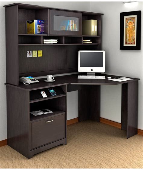 Corner Computer Desk with Bookshelves - Furniture Sets for Living Room ...