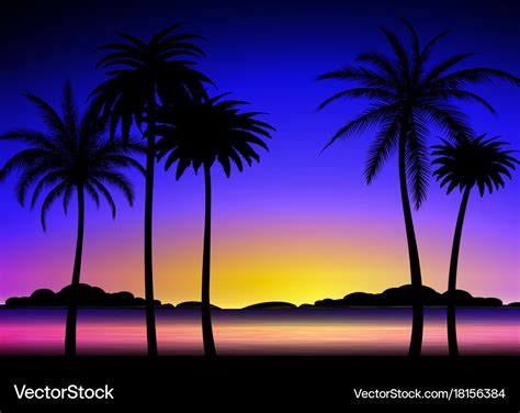 Beach Sunset Silhouette Svg