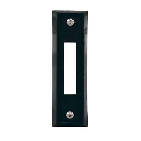 Hampton Bay Wired Door Bell Push Button, Black-HB-667-02 - The Home Depot