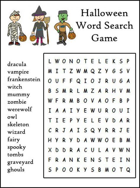 Get printable Halloween games for kids! You will find plenty of free ...