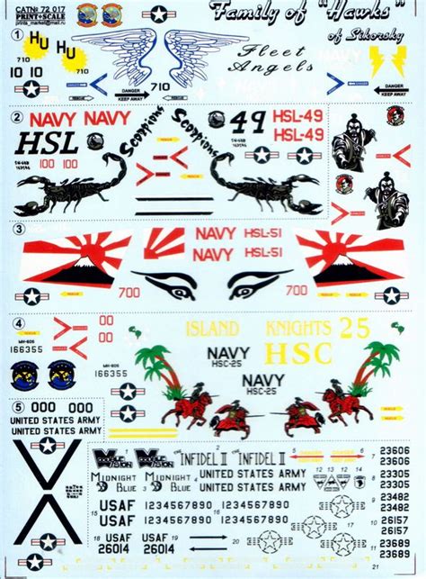 modelsUA > DECALS 1:72 > Sikorsky UH-60 Black Hawk and variants 1/72 ...