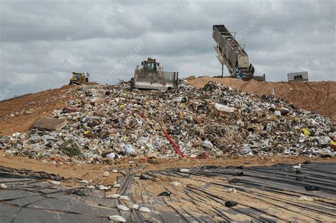 Landfill waste disposal site - Stock Image - C021/8171 - Science Photo ...