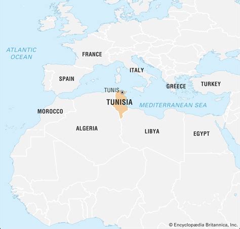 Tunisia Location On World Map