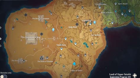 Genshin Impact: Sumeru Desert map and fast travel points guide