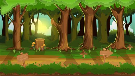 Forest Background game 2D | Game Art Partners