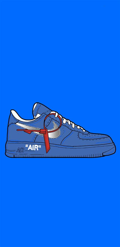 Download Cartoon Jordan Shoes Air Off-white Blue Wallpaper | atelier ...