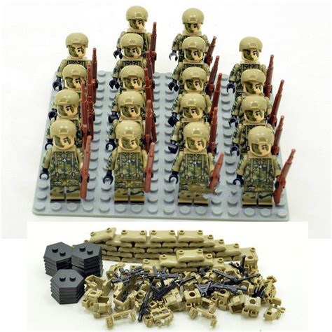 WW2 Soldiers Minifigures Land Trooper Army Lego Military Sets ...