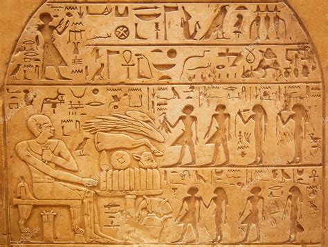 Egyptian hieroglyphs on the wall — Stock Photo © swisshippo #175099798