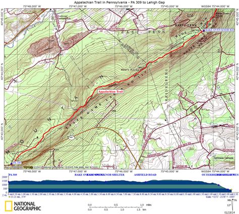 Pennsylvania Map Appalachian Trail