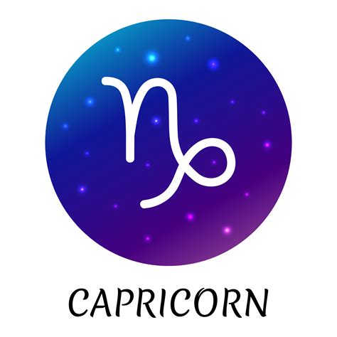 Zodiac sign Capricorn isolated. Vector icon. Zodiac symbol with starry ...