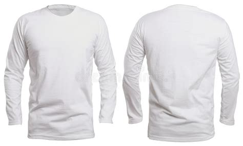 White Long Sleeve Shirt Mock Up Stock Image - Image of clothing, studio ...