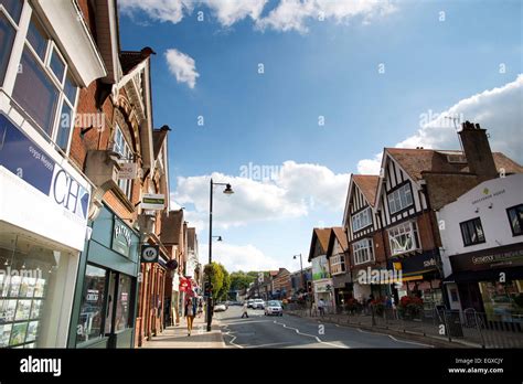 Cobham village High Street in Surrey, England, UK Stock Photo - Alamy