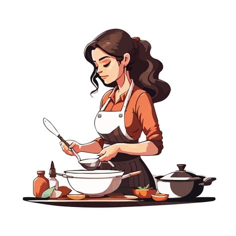 mulher cozinhando Comida 24524034 PNG