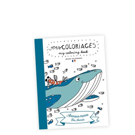 SEA ANIMALS COLOURING BOOKS made in France