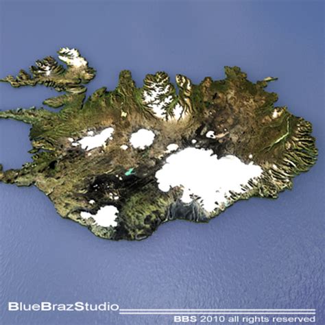 Iceland 3D map