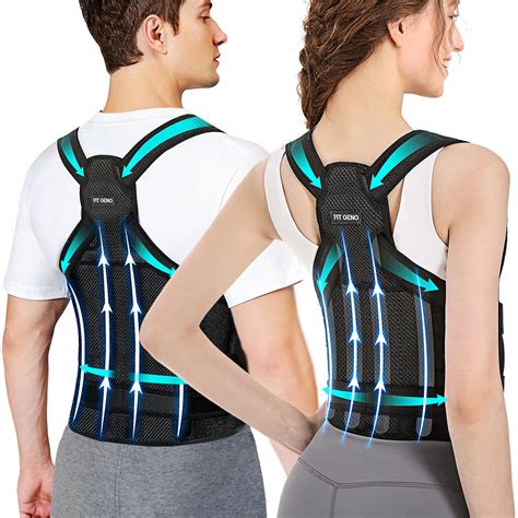 Buy Fit Geno Back Brace Posture Corrector for Women and Men, Shoulder ...