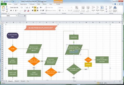 Draw A Flowchart In Excel Flow Chart Process Flow Chart Excel | Porn ...