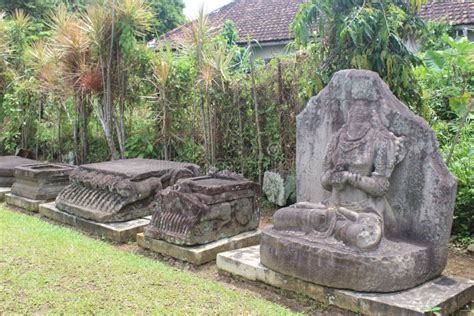 The Front Page of the Singosari Temple Has Many Ancient Statues Stock ...