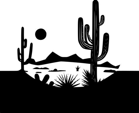 Desert, Minimalist and Simple Silhouette - Vector illustration 23555629 ...