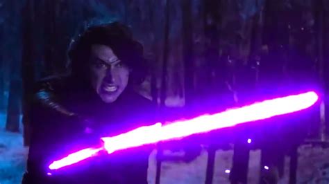 Kylo Ren Using A Purple Lightsaber (Forest Scene) - YouTube