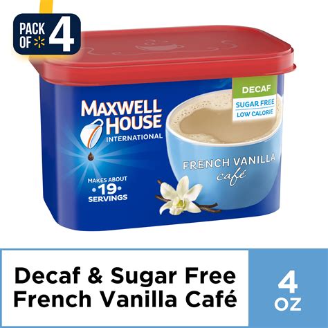 (4 Pack) Maxwell House International Decaf Sugar-Free French Vanilla ...