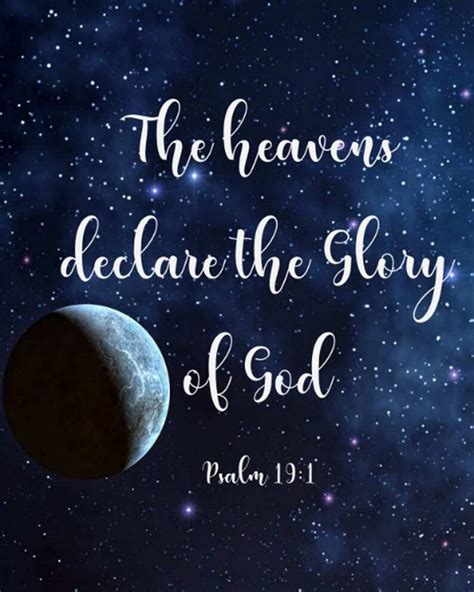 The Heavens Declare the Glory of God, Psalm 19:1, Instant Download ...