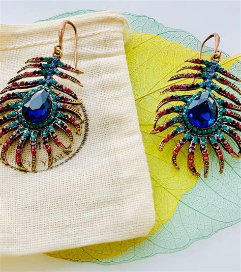 Multicolor Metal Peacock Earrings | Etsy | Etsy earrings, Etsy, Peacock ...