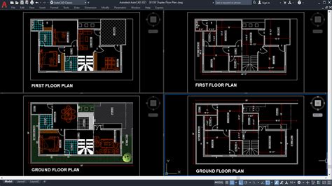 30'X50' Duplex Floor Plan [DWG, PDF]