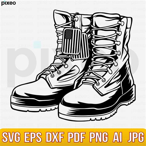 Combat Boots Svg, Army Boots Svg, Soldier Boots Svg, Military Svg, Army ...