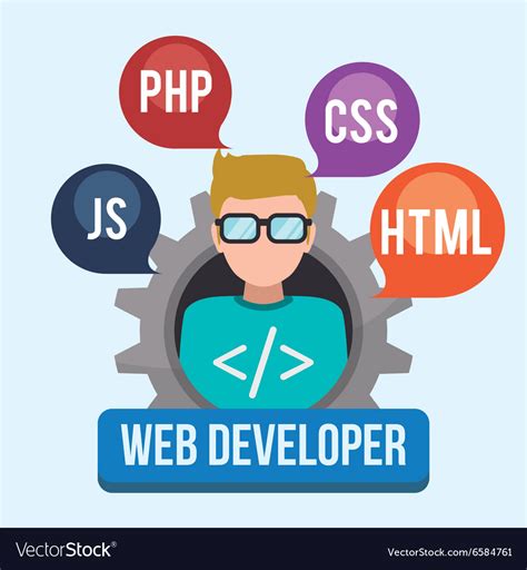 Web developer design Royalty Free Vector Image