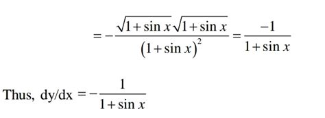 trigonometry - What is the derivative of $y=\sqrt{\frac {1- \sin(x)}{1 ...