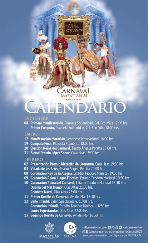 Calendario Carnaval Mazatlán 2024 – Ferias de México y Eventos