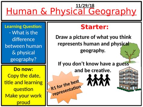 Physical vs Human Geography | Teaching Resources