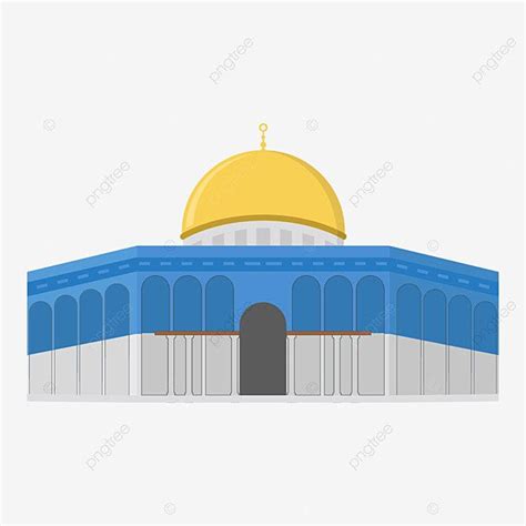 Al Aqsa Mosque Vector Design Images, Masjid Al Aqsa Flat Design, Al ...