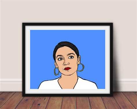 Alexandria Ocasio-Cortez Portrait // AOC Pop Art Print // Alexandria ...