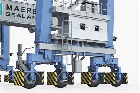 3d rubber-tyred gantry crane terex