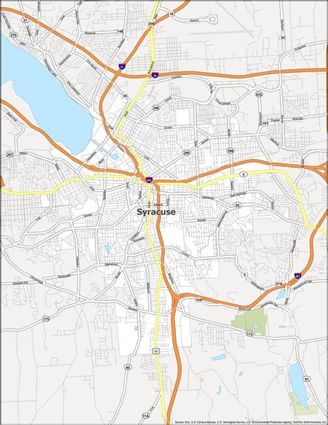 Map of Syracuse, New York - GIS Geography