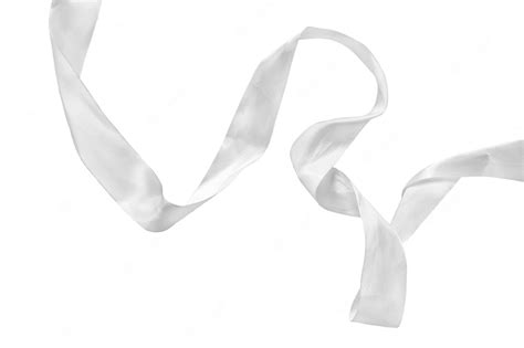 Premium Photo | White ribbon isolated