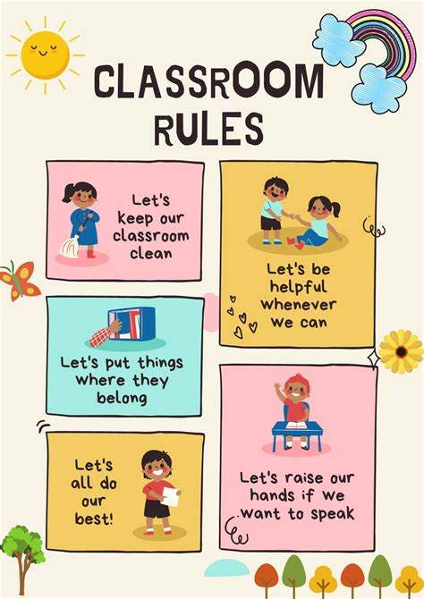 Class Rules Classroom Rules Kindergarten Class Rules Back to School ...