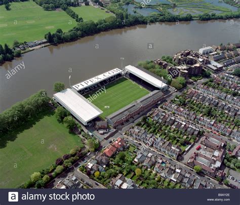 Aerial Photograph of Fulham Football Club Craven Cottage Stadium Stock ...