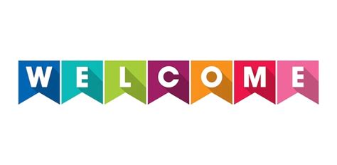 Premium Vector | Colorful Welcome Design Template. WELCOME Letters ...