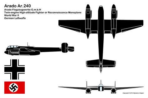 Arado Ar.240 Zerstörer German WWII twin-engine heavy fighter